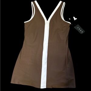 Abercrombie and Fitch YPB V Neck Mini Dress Brown Size XL. New with tags.